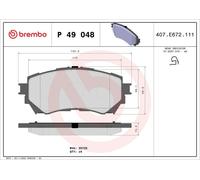 Brembo Brake Pad Set Front With Piston Clip With Anti-Squeak Plate Fits Mazda 6