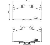 Brembo Front Brake Pad Set fits Mitsubishi 3000GT GTO 3.0 P 54 019