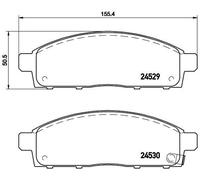 Brembo Front Brake Pad Set fits Mitsubishi Triton Platform 2007-2015 2.5