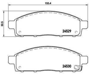 Brembo Front Brake Pad Set fits Mitsubishi Triton Platform 2007-2015 2.5