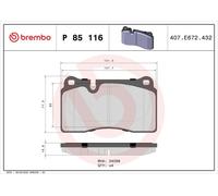 Brembo Front Brake Pad Set fits Nio ES8 2019-2023