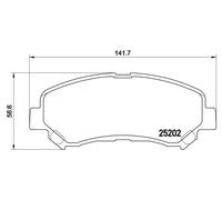 Brembo Front Brake Pad Set fits Nissan Rogue 2007-2015 2.5