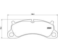 Brembo Front Brake Pad Set fits Porsche 911 2011-2019 3.0 3.8 P 65 025