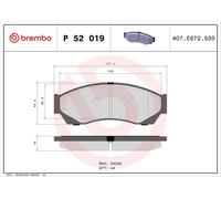 Brembo Front Brake Pad Set fits Rover Cityrover 2003-2005 1.4