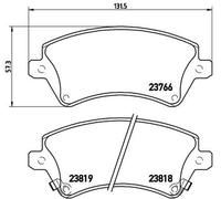 Brembo P83064 Brake Pad Set Front With Anti-Squeak Plate Fits Toyota Corolla