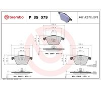 BREMBO P 85 079 Brake pad set