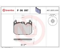 BREMBO Brake pad set P 06 097 prepared for wear warning indicator with accessories MINI: Clubman, Hatchback, Convertible, BMW: 2 Gran Coupe
