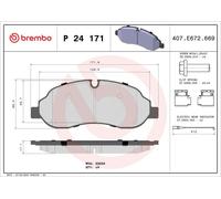 BREMBO P24171 Brake Pad Set For Disc Brake Front For Bosch System Fits Ford