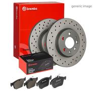 Brembo Front Brake Perforated Discs & Pads 330mm fits Porsche Cayman 718