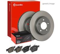 Brembo Front Brake Vented Discs & Pads 258mm fits Ford Fiesta