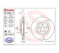 Brembo Front Single Vented UV Coated Brake Disc 09.8485.11 - Fits NISSAN
