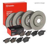 Brembo Front Vented 345mm & Rear 330mm Brake Discs & Pads fits Audi A4 Allroad