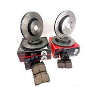 BREMBO HIGH PERFORMANCE DRILLED SUBARU IMPREZA BRAKE DISCS 326MM 316MM 5 X 100
