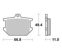 Brembo Brake Pads Carbon Ceramic Road 07YA0309 Fits Yamaha XS 250 1977-1980