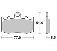 Brembo Organic carbon ceramic brake pads FRONT, ABE, 07BB2607
