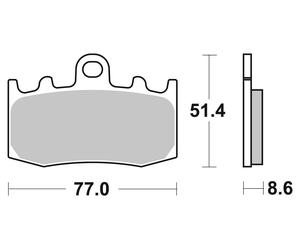 Brembo Organic carbon ceramic brake pads FRONT, ABE, 07BB2607
