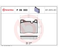 BRAKE PAD SET DISC BRAKE FOR BMW 5/E12/E28 6/E24 MASERATI BITURBO/Spider 425