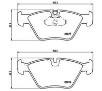 BREMBO P 06 022 Brake Pad Set, disc brake for BMW,BMW (BRILLIANCE)