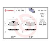 Brake pads P 06 090 BREMBO for MINI MINI MINI Convertible