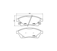 Brembo Brake Pad Set P 09 010 - Front Disc for Cadillac SRX / Saab 9-4X