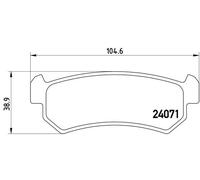 Brembo Brake Pad Set P 10 001 – Rear Disc Brake – Fits Chevrolet Lacetti 1.4