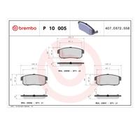 BREMBO P 10 005 Brake pad set