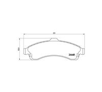 Brake pads P 10 009 BREMBO for CHEVROLET ISUZU SAAB