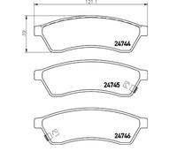 BREMBO Brake pad set P 10 060 with acoustic wear warning without accessories CHEVROLET: Epica KL1