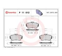 BREMBO P 11 012 Brake pad set
