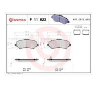 BREMBO P 11 022 Brake pad set