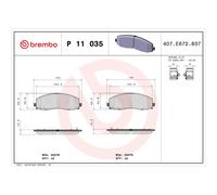 BREMBO P 11 035 Brake pad set