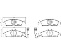 BREMBO P 15 003 Brake Pad Set, disc brake for DAEWOO,SSANGYONG