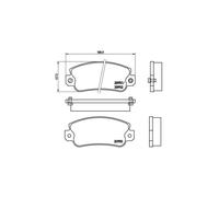 BREMBO P 23 013 Brake Pads Set Front for Uno Y10 Panda Ritmo Regata 131 Ibiza Ma