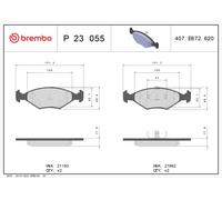 BREMBO P 23 055 Brake Pad Set, disc brake for FIAT