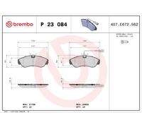 BREMBO P 23 084 Brake pad set