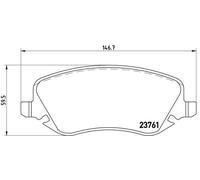 Brembo Brake Pad Set P 23 088 - Disc Brake - Front Axle - for Lancia Thesis