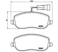 Brembo Brake Pad Set P 23 100 - Front Disc Brake for Fiat Croma