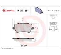 BREMBO P 23 101 Brake Pad Set, disc brake for FIAT