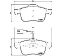 BREMBO P23103 Brake Pad Set For Disc Brake Front For Alfa Romeo 159 Brera Spider