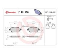 Brembo Brake Pads Set - Front - Fits Fiat Grande Punto 199 1.3D (2008-on) - 0077366135