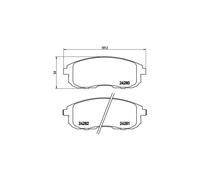 Brembo P23126 Front Disc Brake Pad - Set of 4
