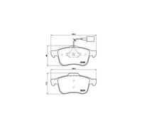 BREMBO P23132X Brake Pad Set For Disc Brake Front Fits Alfa Romeo Dodge