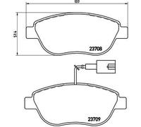 BREMBO P 23 137 Brake Pad Set, disc brake for ABARTH,FIAT,KIA,OPEL,VAUXHALL