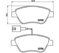 Brembo Brake Pad Set Front With Caliper Screws Fits Alfa Romeo MiTo Citroën Fiat