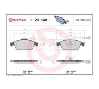 Brembo Brake Pad Set P 23 148X – Front, Fits Alfa Romeo Giulietta