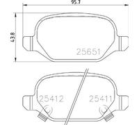 Brake pads P 23 151 BREMBO for FIAT 500 PANDA 500X PANDA VAN