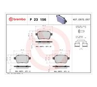 BREMBO P 23 156 Brake pad set
