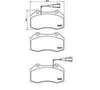 BRAKE PAD SET DISC BRAKE P 23 162 FOR ALFA ROMEO 4C/SPIDER 960 A1.000 1.7L 4C