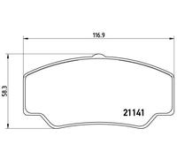 BREMBO P 24 023 Brake Pad Set, disc brake for FORD