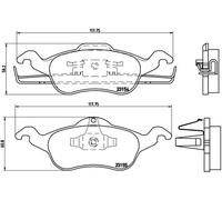 Brake pads P 24 046 BREMBO for FORD FOCUS I FOCUS I Saloon FOCUS I Turnier